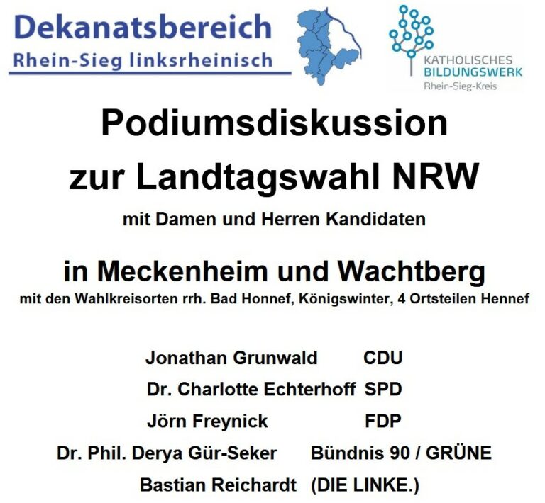 Podiumsdiskussion zur Landtagswahl NRW